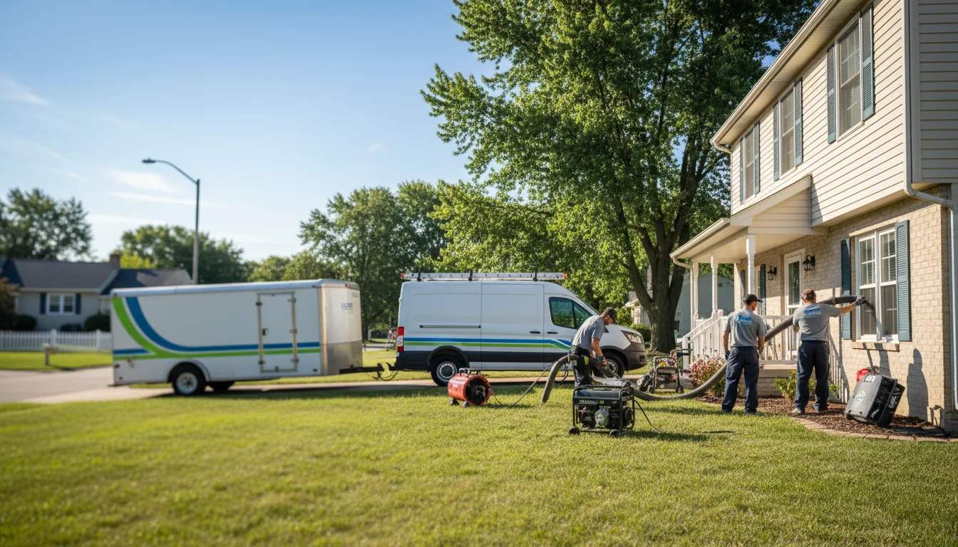 Flooded Basement Restoration And Cleanup With Repair in Woodburn, IN near me